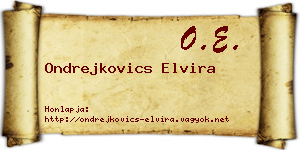 Ondrejkovics Elvira névjegykártya